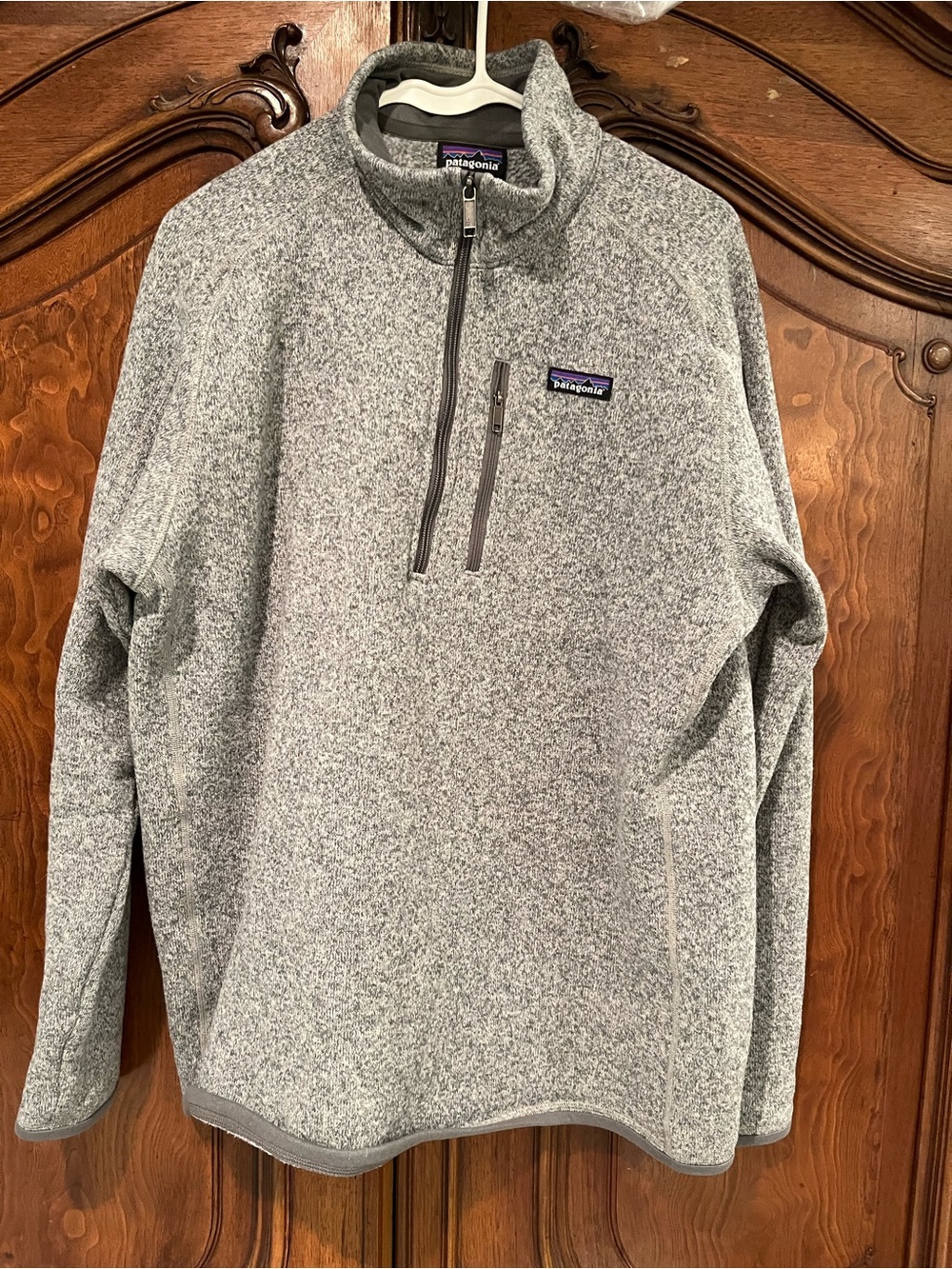 Patagonia Gray Heather Quarter-Zip Fleece Jacket